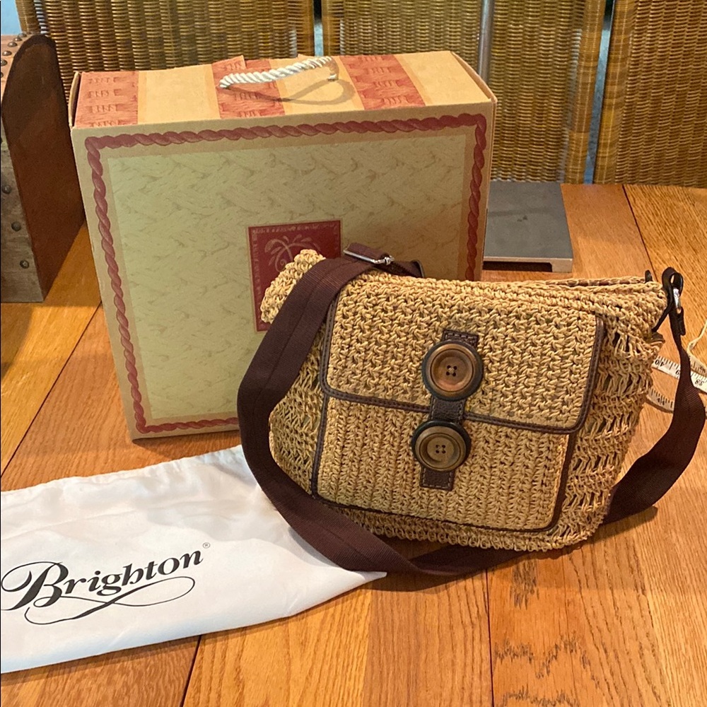 Brighton Tan Woven Shoulder Bag